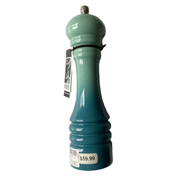 Trudeau Pepper Mill Modern Blue/Green Turquoise Kitchen Decor Brand New Wooden ! - Picture 1 of 6